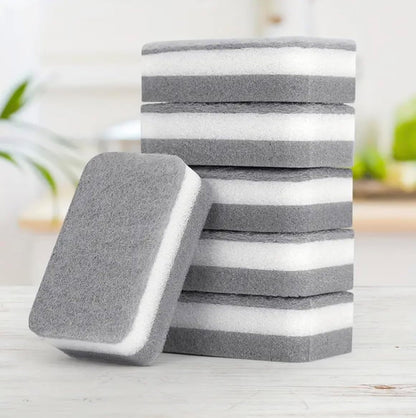 PKI Smart Essentials Dual-Sided Grey Cellulose Sponge with Gentle Scouring Pad – Multi-Purpose for Kitchen, Commercial, and Outdoor Cleaning (Set of 6)