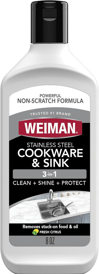 Weiman Stainless Steel Sink and Pots & Pans Cleaner and Polish