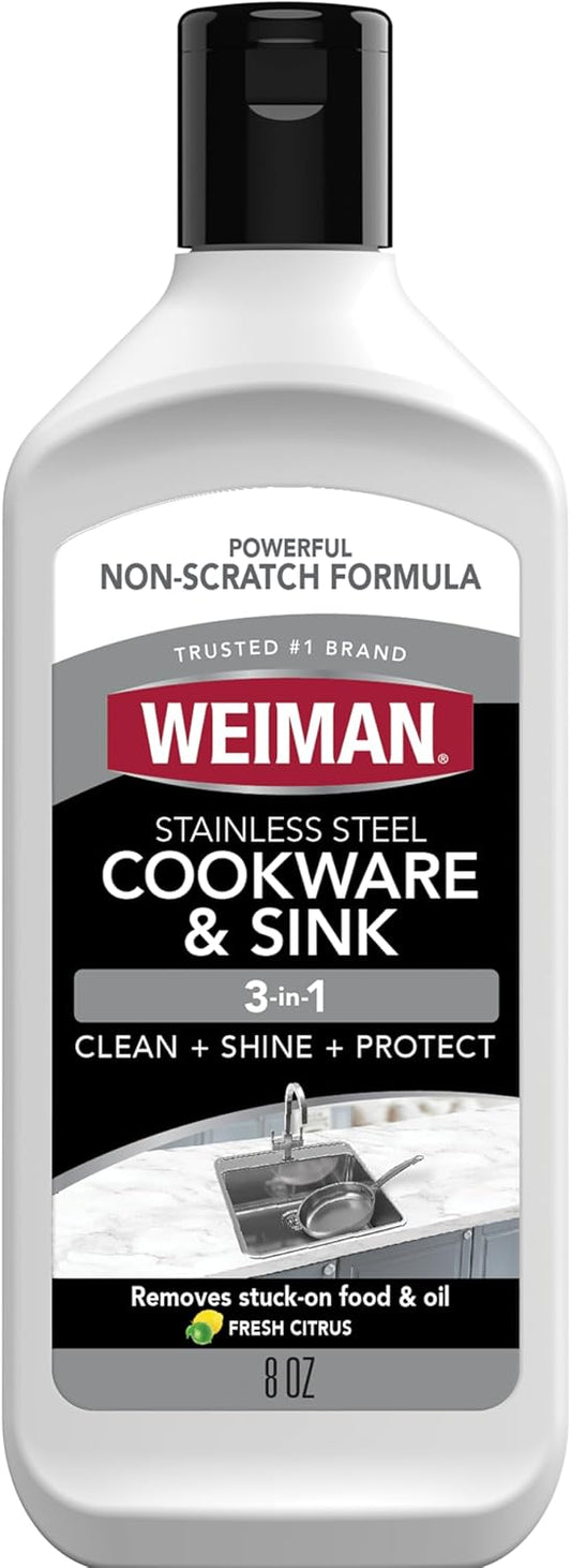 Weiman Stainless Steel Sink and Pots & Pans Cleaner and Polish