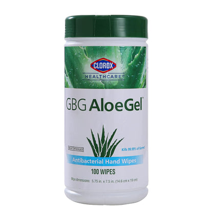 Clorox Healthcare GBG AloeGel Hand Sanitizer Wipes, Bleach-Free Sanitizing Wipes for Hands with 71% Ethyl Alcohol and Aloe - FDA Registered, Resealable Travel Pouch, 20 Count