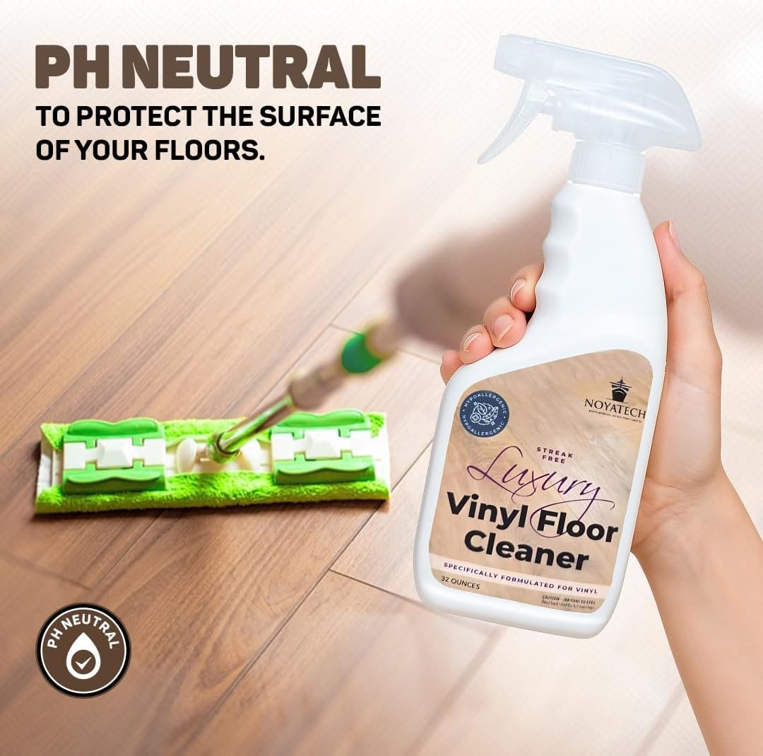 LVP Floor Cleaner. Streak-Free Luxury Vinyl Floor Cleaner. For Hardwood, Laminate, and Natural Wood Flooring. Pet Safe, Non-Toxic, Eco-Friendly.