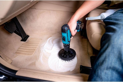 Chemical Guys ACC507 Medium Duty Spinner Multi-Surface Drill Brush Attachment (Fits Any Standard Drill - Power Scrubber Removes Stains & Cleans Floor Mats, Upholstery & Carpets), Yellow