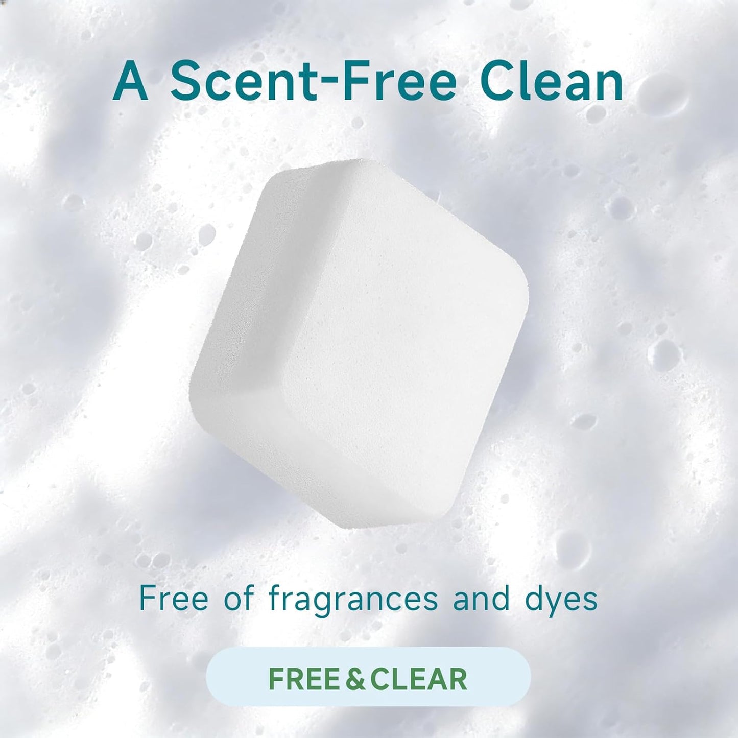 100% Plastic-Free Dishwasher Detergent Tablets, 32 Count, Free & Clear, All-in-One Dishwashing Pods, Enzyme-Powered for Stuck-On Food, Phosphate & Dye Free, Residue-Free Sparkling Shine