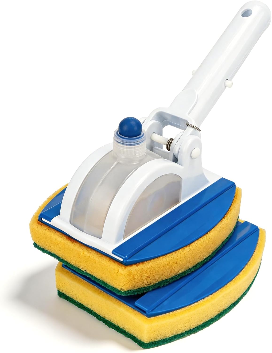 KGC Handheld Pool Scrub Brush with a Replacement Sponge, Pool Must Have Scouring Sponge Pad - Non-Scratch Cleaner for Pool Tile Grout, Vinyl Liners, Spas, Hot Tubs, Kitchen & Bathroom Tub Shower