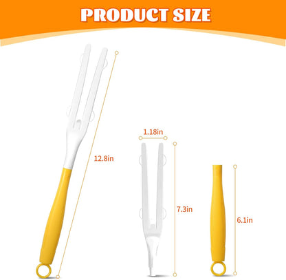 3 Pack Replacement Duster Handles – Compatible with Swiffer Duster Refills, Extendable & Detachable Mop Handles for Tight Spaces (Yellow)