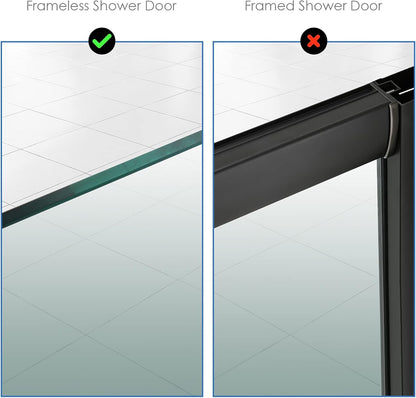 Simtive Shower Door Hooks (2-Pack), Towel Hooks for Bathroom Frameless Glass Squeegee Hooks, Black