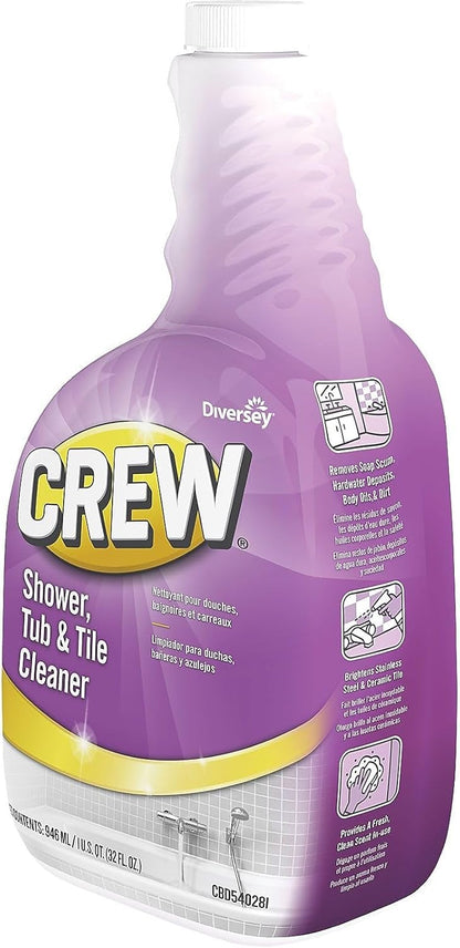 CREW Diversey CBD540281EA Shower, Tub & Tile Cleaner, Liquid, 32 oz