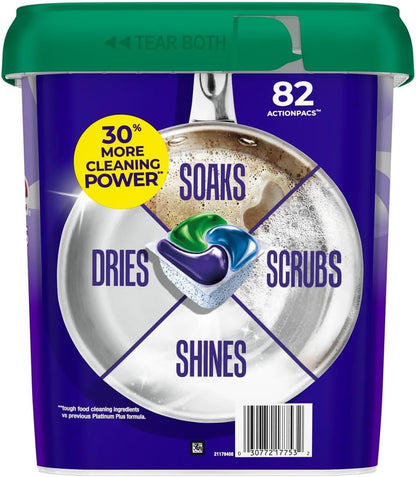 Cascade Platinum Plus Dishwasher Detergent, Fresh Scent, 82 Pacs with 24 bonus - 106 Pacs