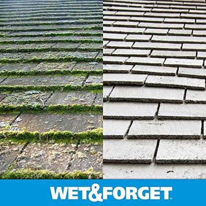 Wet & Forget Moss, Mold, Mildew, & Algae Stain Remover Multi-Surface Outdoor Cleaner Concentrate, Original, 128 Fluid Ounces
