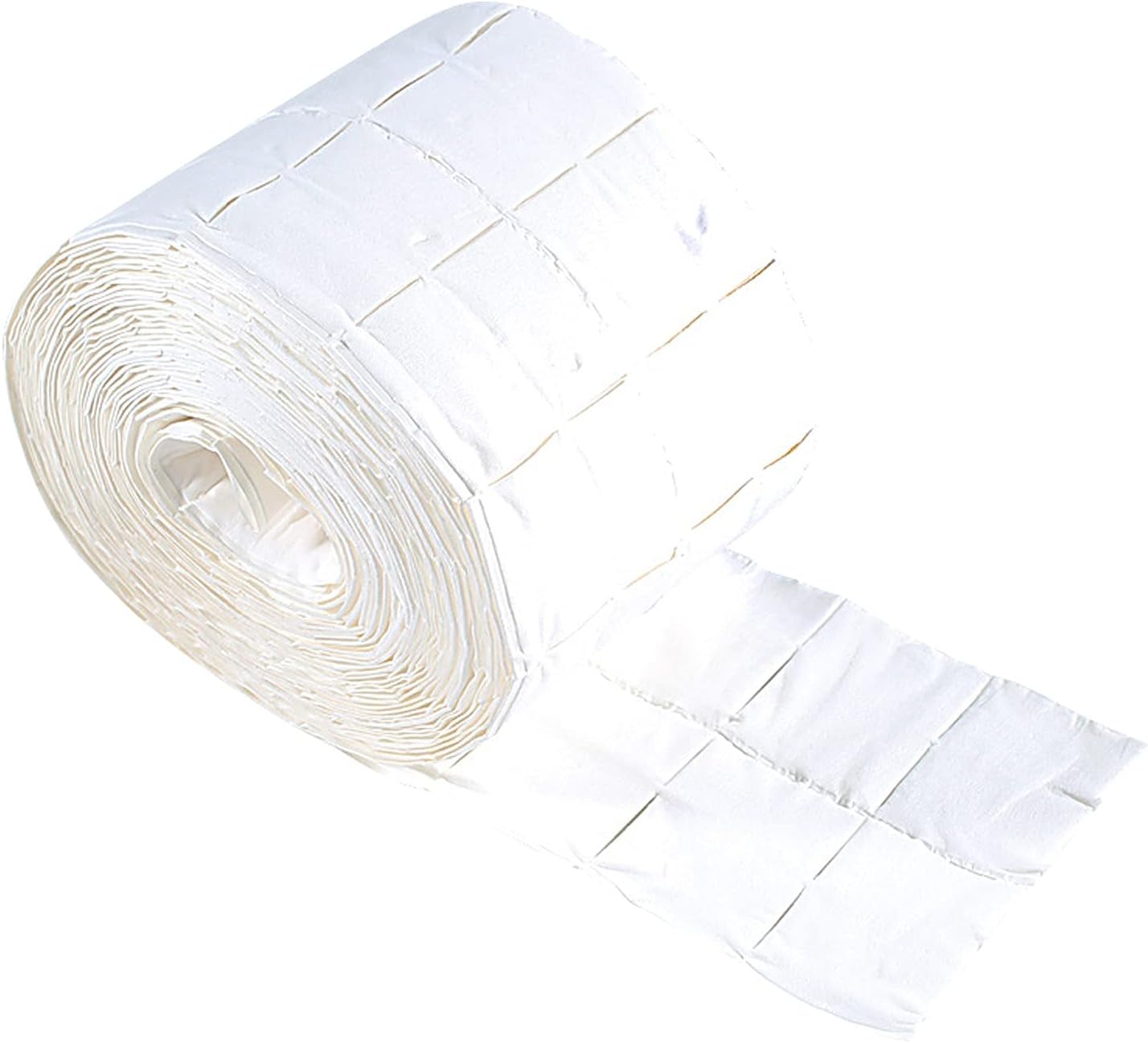 500Pcs/1 Roll Lint Free Nail Art Gel Polish Remover Cotton Pad Nail Wipe Cotton Pads Cleaner Cleaning Dust Cleaning Degreasing Nail Napkins Cotton for Women and Girls Salon Nail Art Daily