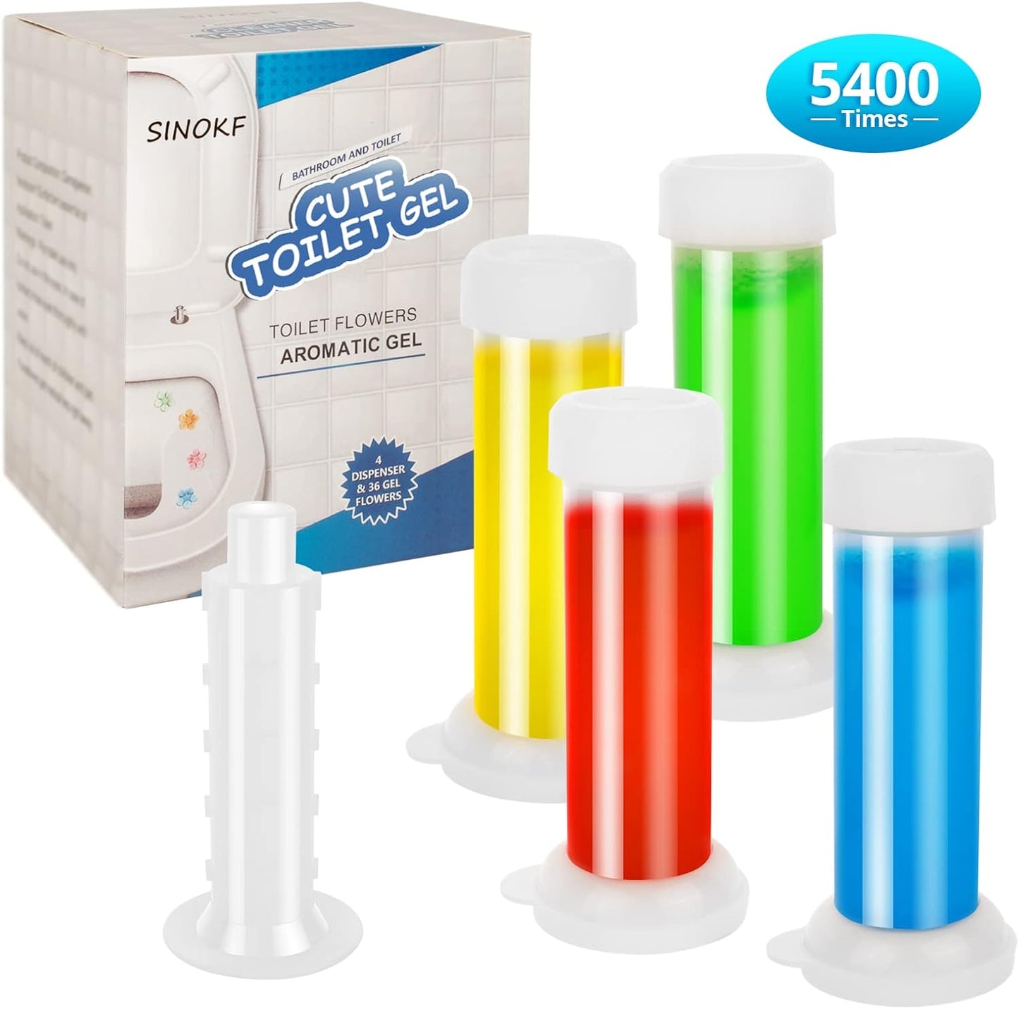 **84 Flowers** Toilet Gel Stamp | Long-Lasting Toilet Bowl Cleaner & Scent Freshener | Adhesive Gel Stamps for Fresh Fragrant Bathroom (Mix Scent)
