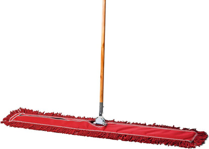 36 Inch Green Commercial Dust Mop & Floor Sweeper – Wood Handle Floor Mop for Tile, Hardwood & Concrete