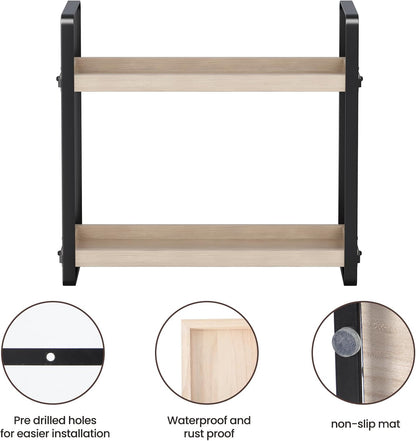 HNRLOY Bathroom Counter Organizer,Bathroom Countertop Organizer,Counter Shelf,Countertop Storage,Organization and Storage,Makeup Shelf,Sink Caddy(Brown 3 Tier)