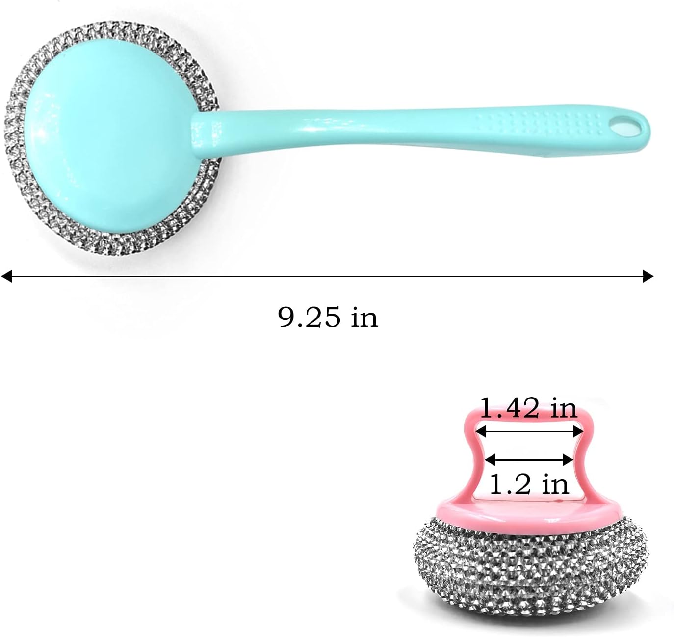 HONGYUTAI 10 Pack Stainless Steel Sponges, Scrubbing Scouring Pad, Steel Wool Scrubber for Kitchens, Bathroom and More
