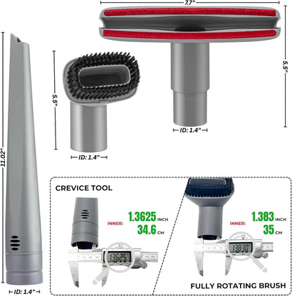 For Shark Navigator, Rotator & Rocket Vacuums: Flexible Crevice Tool for Hard to Reach Places, Dryer Vent Vacuum Attachment (Replacement Attachment Kit)