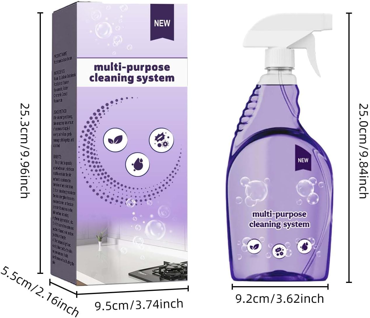 Clean Spray Cleaner for Ovens, Spray Oven Cleaner, Multi-Surface Cleaners with Concentrated Cleaning Tablets, Multi Purpose Cleaning for Ovens, for Kitchen,Bathroom (1 Bottle+12 Pcs)