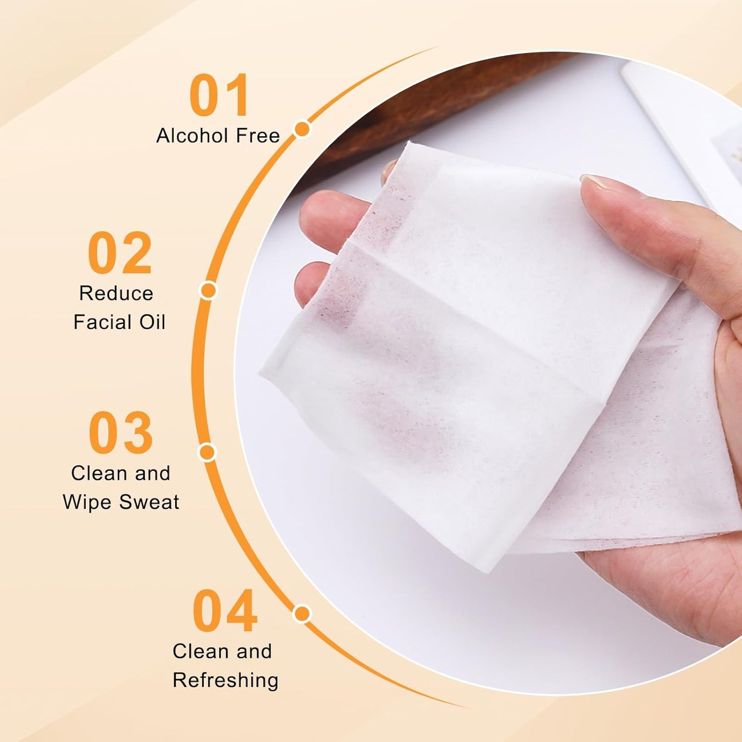 Pack of 10 Face Hand Wipes, 100 wipes, Lemon Travel Wipes Bulk for Butt, Hands, Face Cleaning, Daily Use (10 Wipes Per Pack)