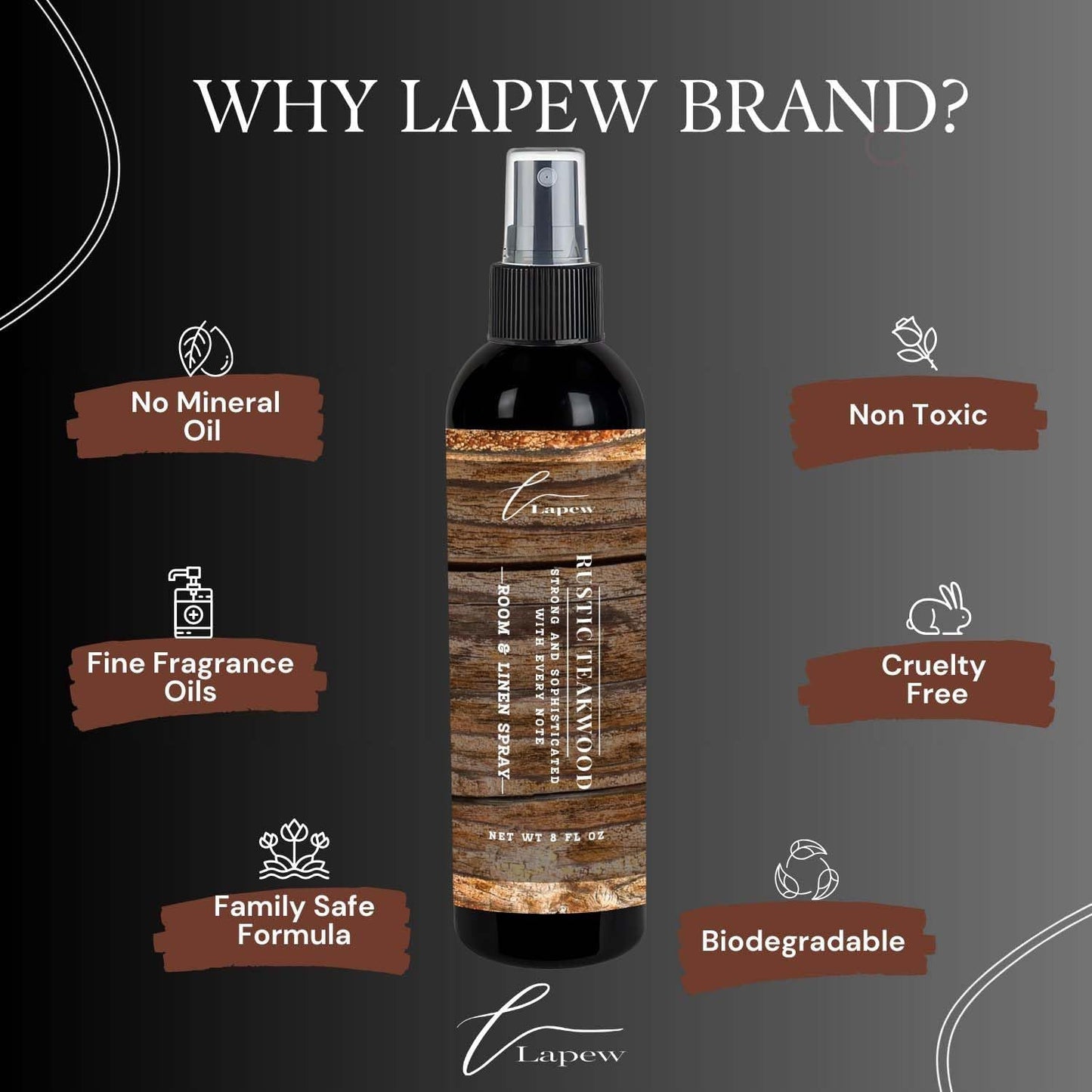 Lapew Room & Linen Spray | Fragrance Mist for Home, Car & Office | Fabric & Air Freshener | Neutralizing Mist | Made in USA | Cozy Cinnamon & Apple - Colors B