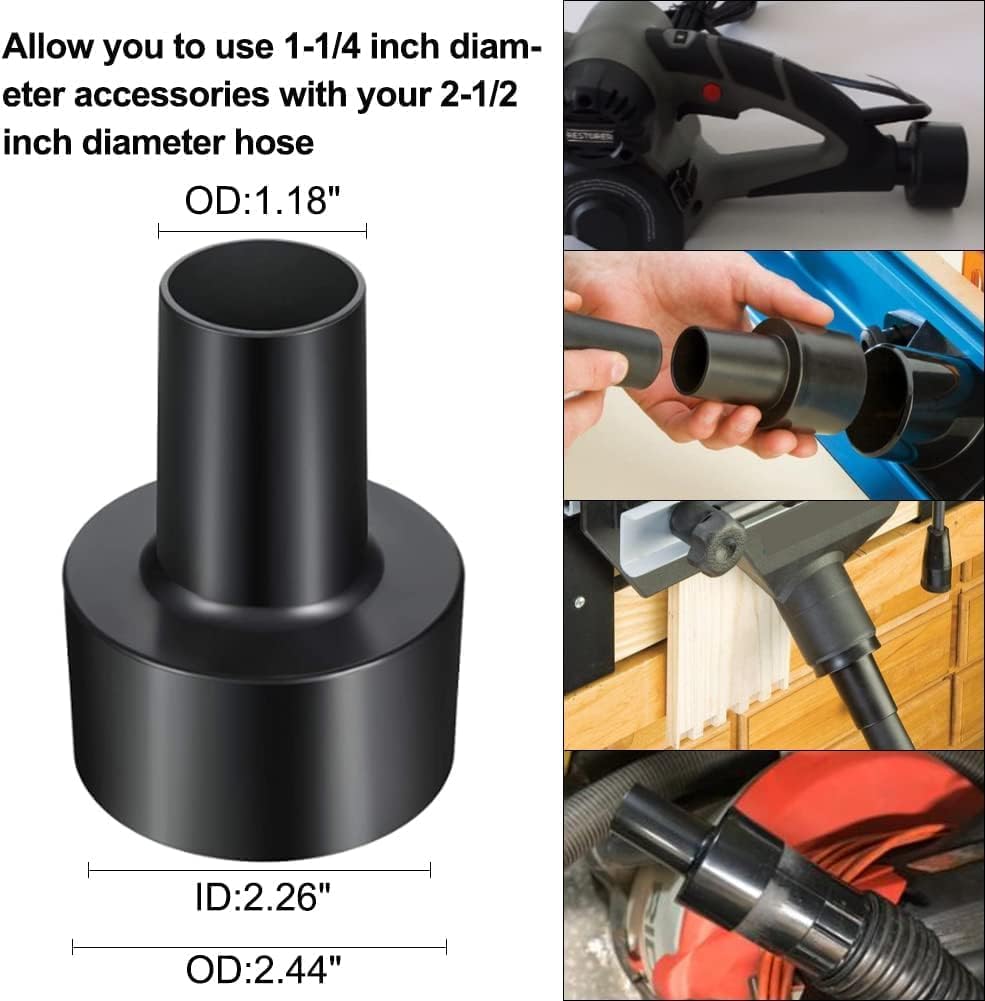 14 Pcs Household Cleaning Vacuum Cleaner Attachments Kit for Shop Vac Accessories with 1 1/4" Vacuum Brush Flexible Crevice Tool, Vacuum Cleaner Straw Tubes and Vacuum Hose Adapter Kit