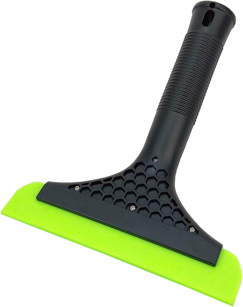 Super Flexible Silicone Squeegee, Auto Water Blade, Water Wiper, Shower Squeegee, 5.9'' Blade and 7.5'' Long Handle, for Car Windshield, Window, Mirror, Glass Door, Grey Black