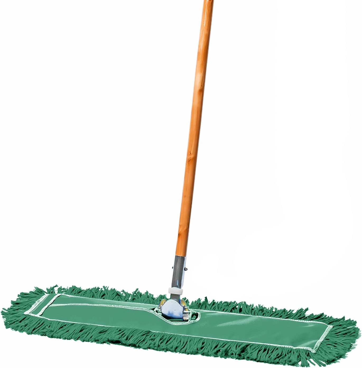 36 Inch Green Commercial Dust Mop & Floor Sweeper – Wood Handle Floor Mop for Tile, Hardwood & Concrete