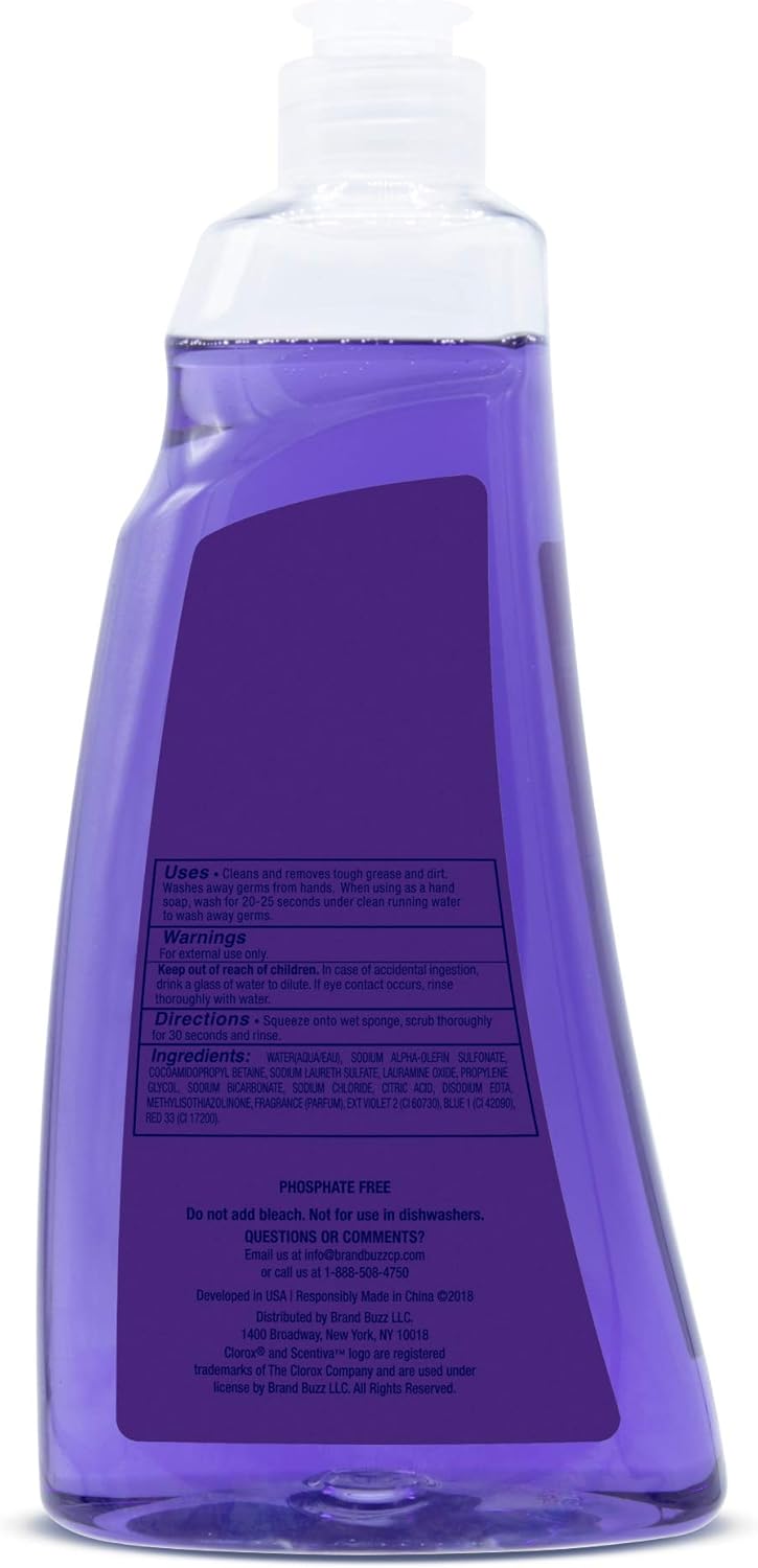 CLOROX Scentiva Dishwashing Liquid Soap | Smells Great and Cuts Through Grease Fast | Quick Rinsing Formula for a Powerful Clean You Can Trust, Pacific Breeze & Coconut, 26 Oz (Pack of 6)