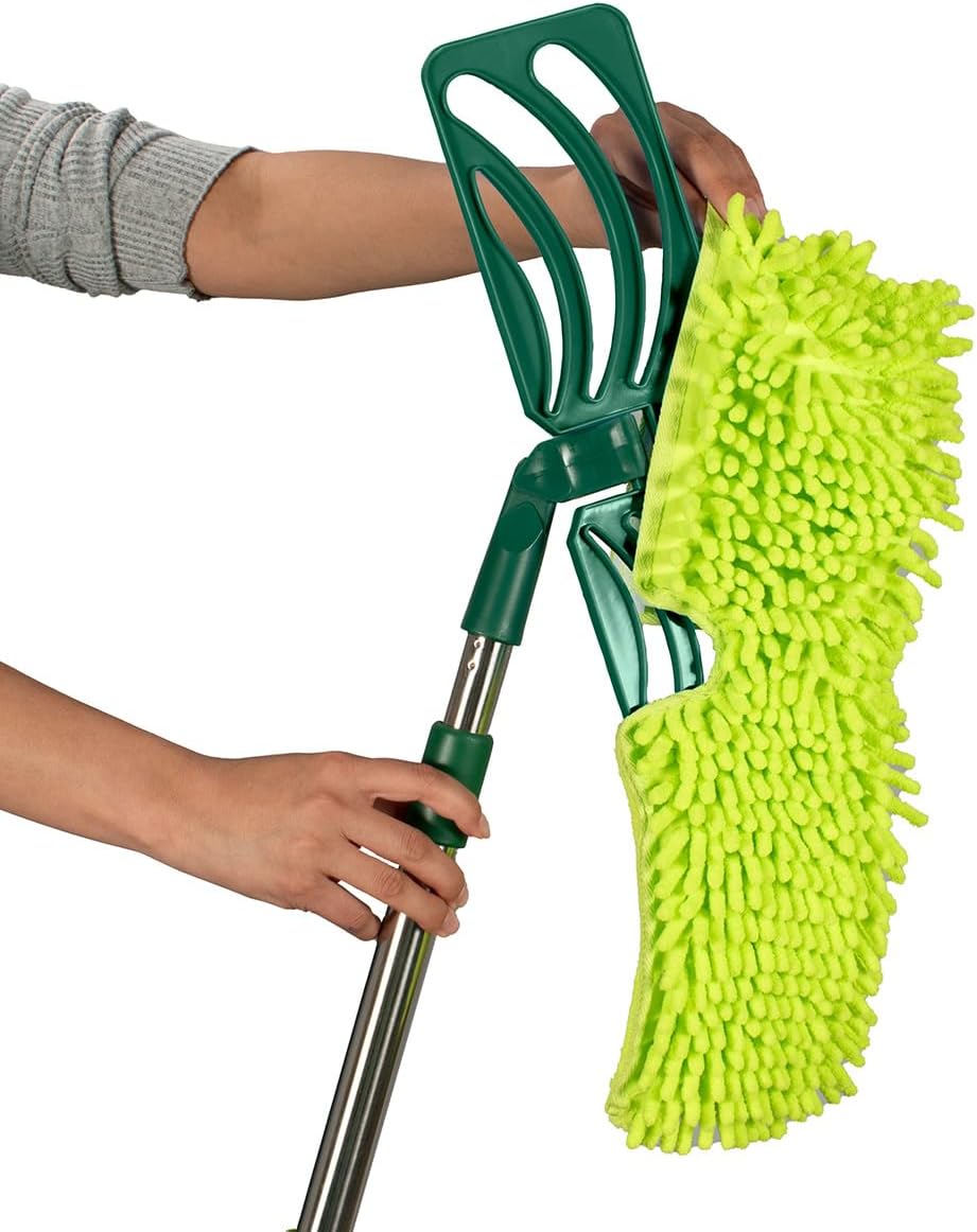 Pine-Sol Microfiber Mop Self Wringing – Easy Squeeze Twist Design for Wet Mopping | Household Cleaning Tool for Tile, Linoleum, Laminate Floors | Extendable Metal Handle