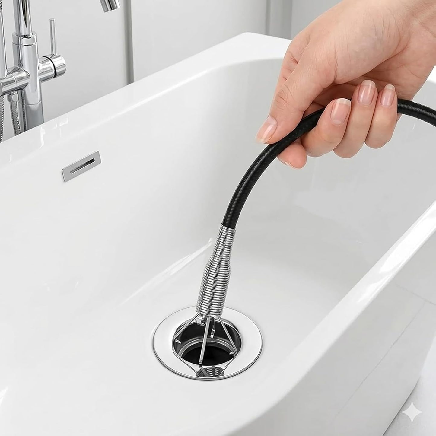 Drain Clog Remover Snake Tool for Hair and Debris, Unclog Toilet, Sink, Shower, Bathtub, Sewer