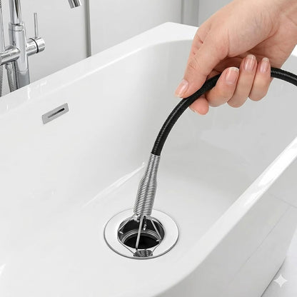 Drain Clog Remover Snake Tool for Hair and Debris, Unclog Toilet, Sink, Shower, Bathtub, Sewer
