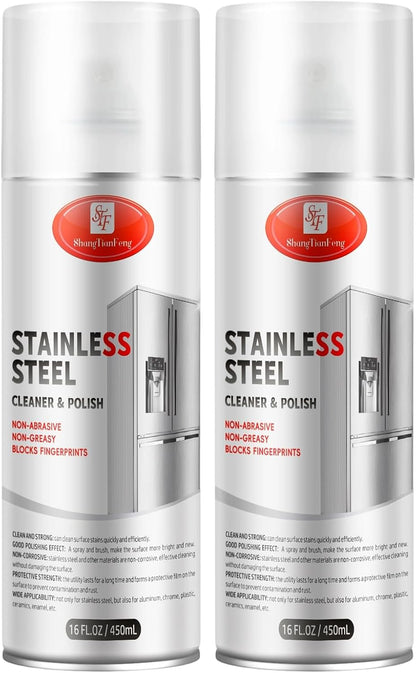 Stainless Steel Cleaner & Polish - Quick Shine, Streak-Free Formula - Safe for Appliances, Cookware, Sinks - Restores Shine - Eco-Friendly (17oz)