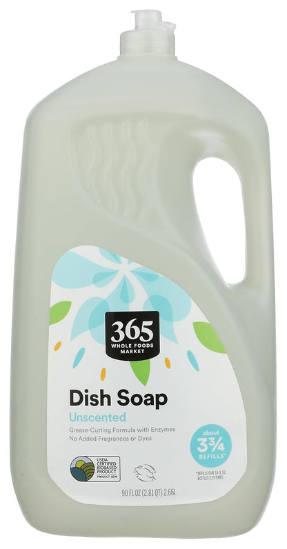365 by Whole Foods Market Unscented Dish Soap Refill, 90 FZ