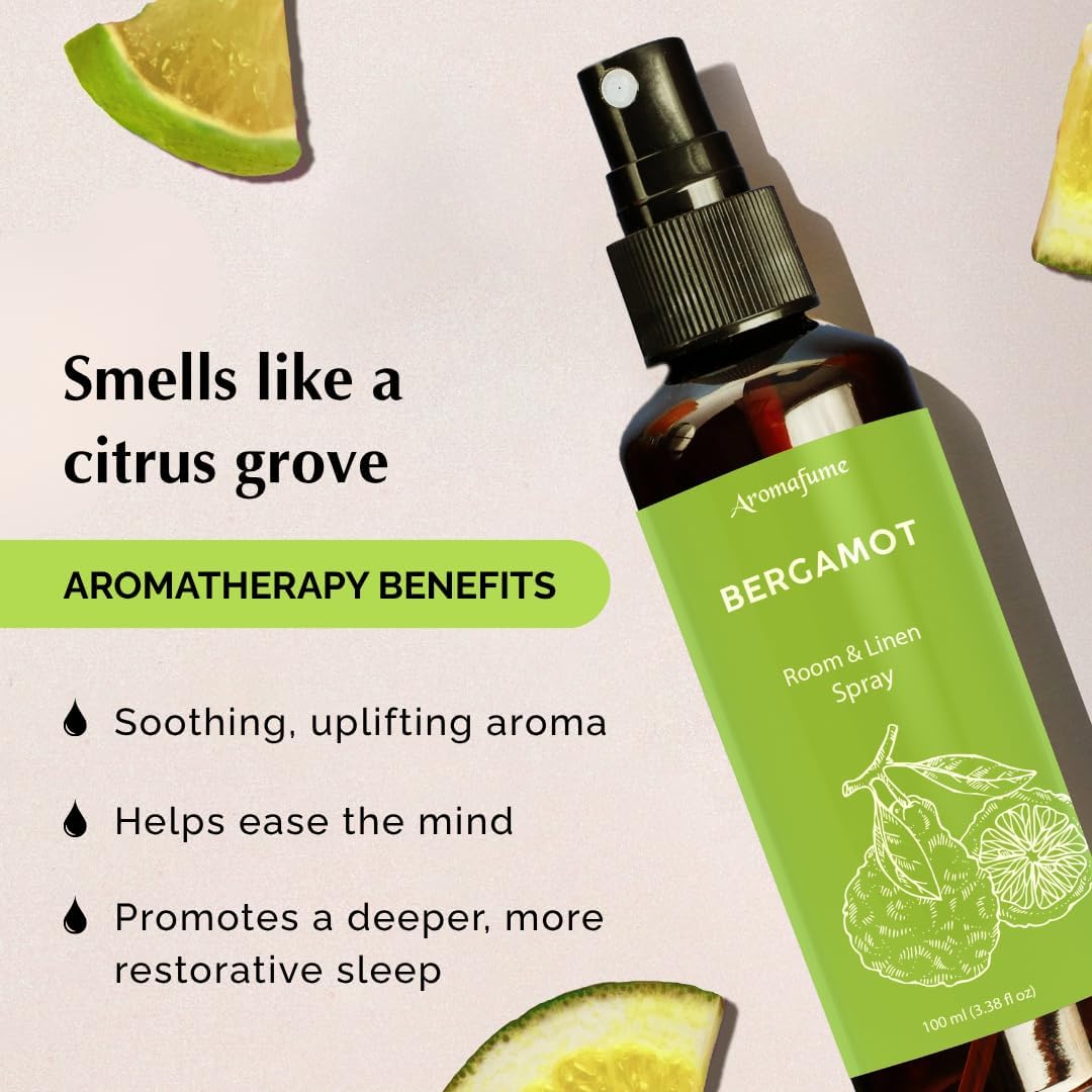 Vanilla Room, Linen & Pillow Spray by Aromafume | 100ml/3.38 fl oz | with Pure Vanilla Essential Oil | Aromatherapy Spray | Mist for Bedding, Fabrics