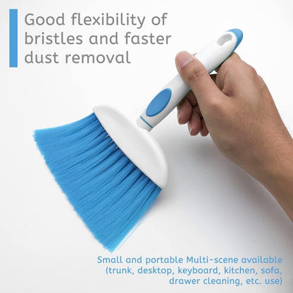 Small Broom and Dustpan Set, Small Dustpan and Brush Set, Mini Dust pan and Brush, Hand Broom and dust pan, Mini dustpans are Ideal for Cleaning Little Areas Like desks, Kitchens, pet Rooms. (3 Set)