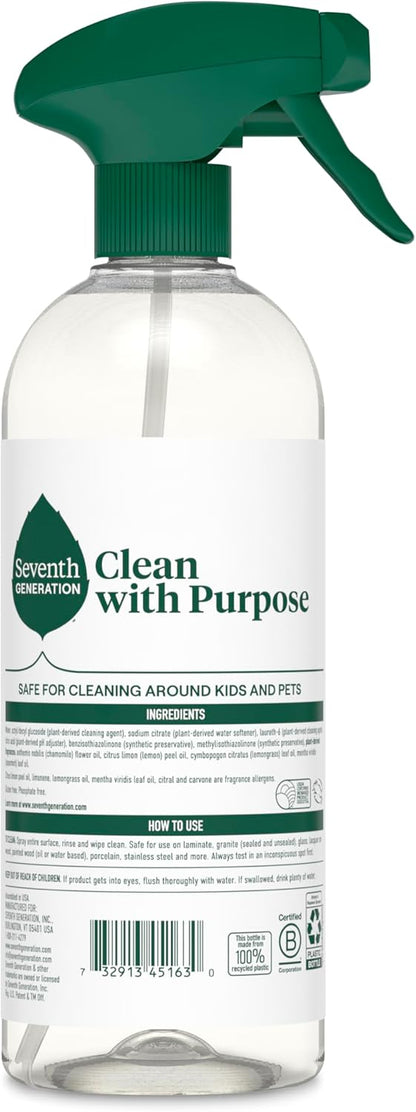 Seventh Generation All Purpose Cleaner, Free & Clear, Cuts Grease, 23 Fl Oz