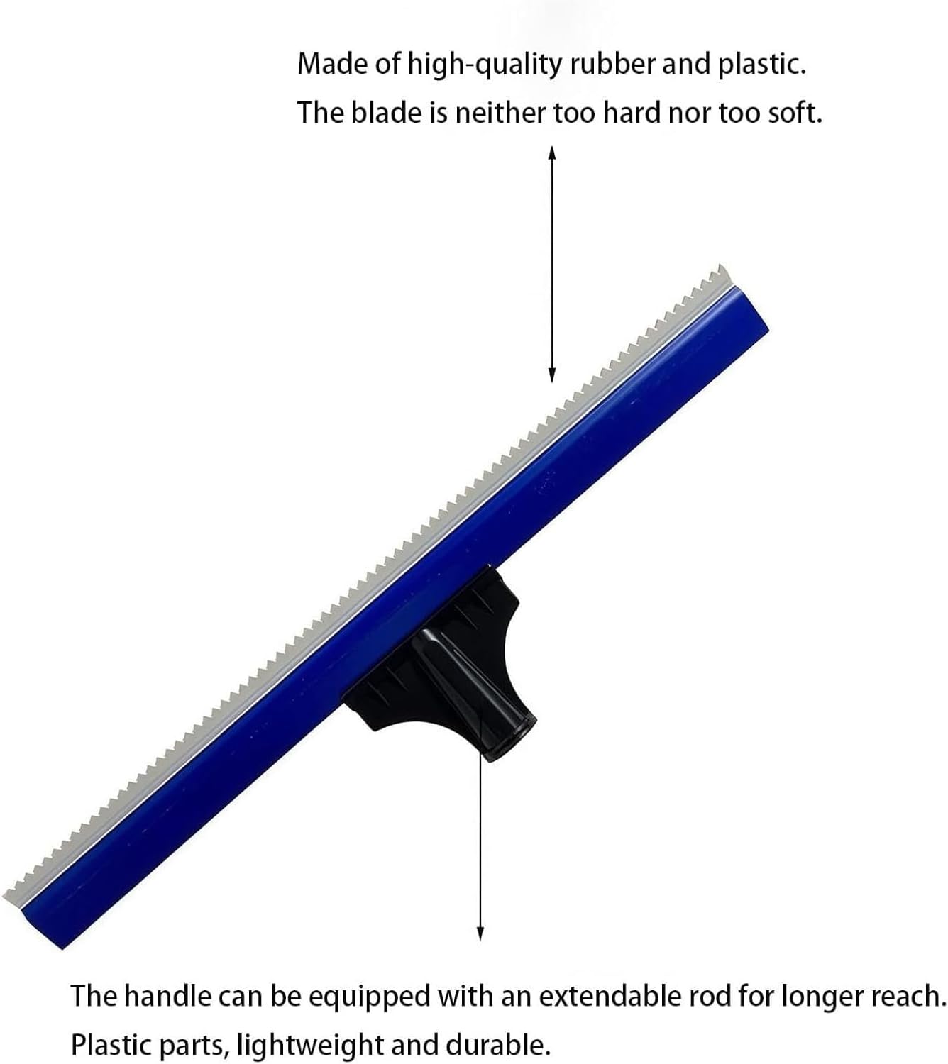 16 Inch Teeth Notched Squeegee, Epoxy Floor Squeegee with 0.16 Inch Teeth for Self Leveling Cement Urethane Epoxy, Lightweight Epoxy & Urethane Flooring Tool