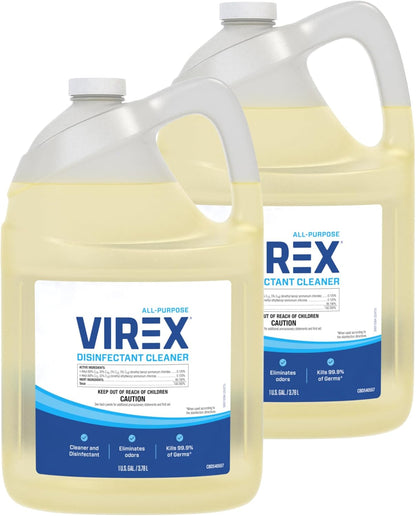 VIREX Diversey CBD540540 All Purpose Disinfectant Cleaner, For Home & Commercial Use, Kills 99.9% of Germs, Multi-Surface, Lemon Scent, Capped Ready-to-Use Spray, 32-Ounce