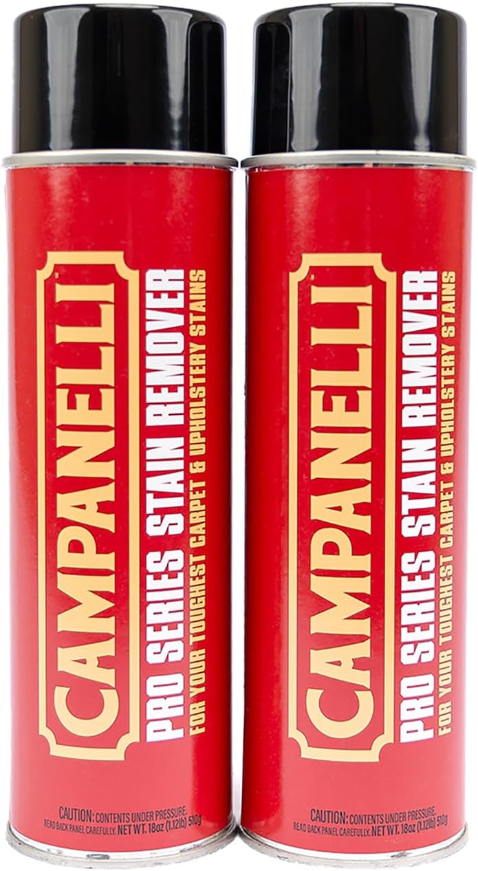 Campanelli Pro Series Stain Remover Point & Spray Carpet & Upholstery Cleaner for Pet Stains & Odors, Food Stains, Wine, Coffee, Dirt and More! – 18oz Aerosol