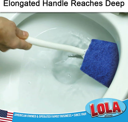 Toilet Brush and Holder Set, By LOLA, 2 Pack, Classic Version, Durable Bristles for Deep Cleaning, w/Compact Space Saving Storage Holder