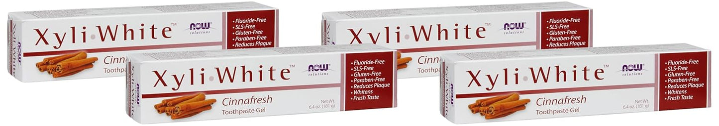NOW Solutions, Xyliwhite™ Toothpaste Gel, Platinum Mint, Cleanses and Whitens, Fresh Taste, 6.4-Ounce