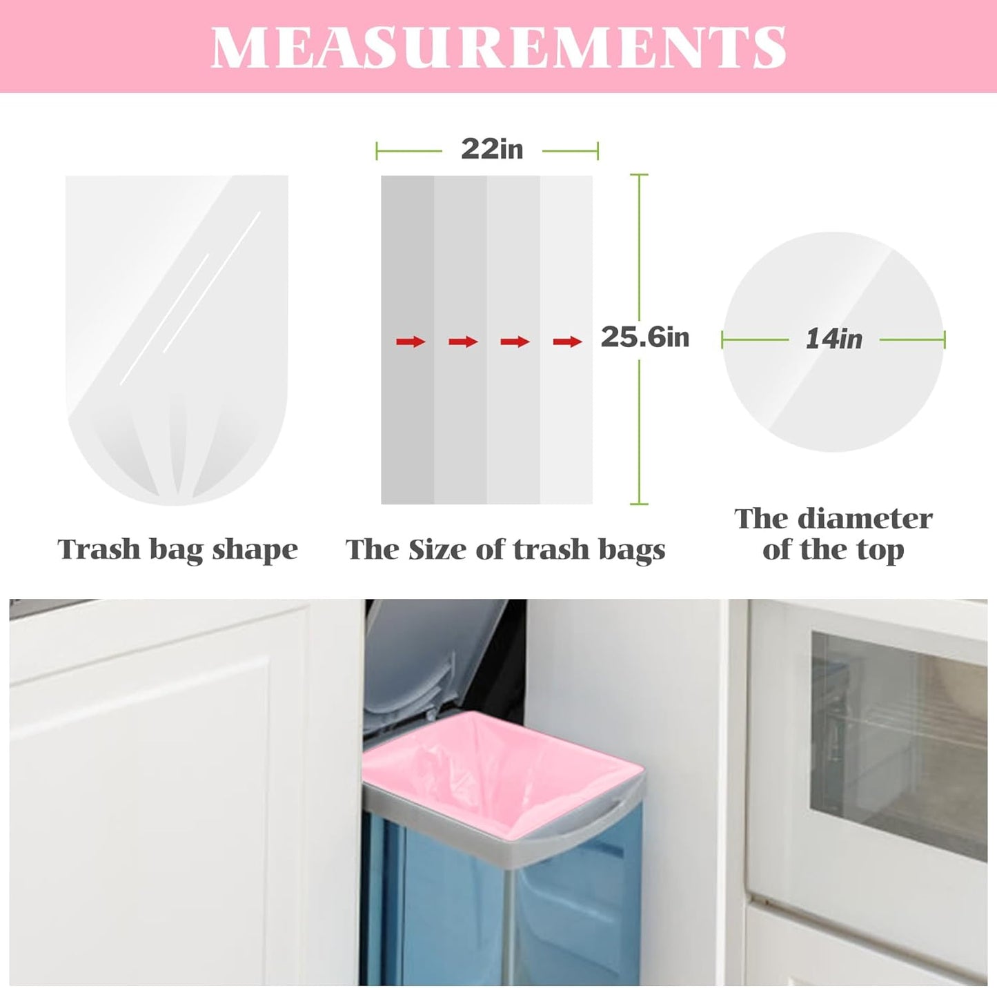 Teivio Small Trash Bags 4 Gallon 120 Counts Garbage Bags, Bathroom Trash Can Bin Liners, Small Plastic Bags for home office kitchen, fit 12-15 Liter, 3,3.5,4.5 Gal, Clear