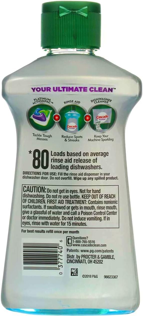 Cascade Platinum Power Dry Dishwasher Rinse Aid, 30.5 fl oz