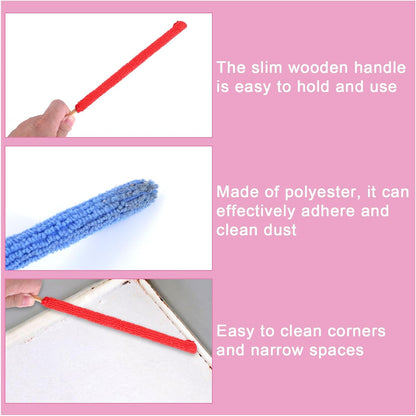 15 Pcs Fan Cleaning Brush, 26.5cm/10.43inch Air Vent Cleaner,Microfiber Detail Air Conditioner Vents Cleaners Car Crevice Clean Tool Small Duster Sticks Blinds Dusters for Cleaning Dusting Tools