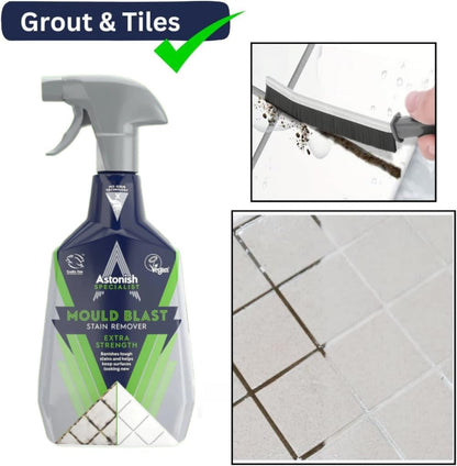 Astonish Apple Burst Household Cleaner - Shower Curtain, Shower Door, Bathroom Tiles - Hard Water Stains, Rust & Calcium Bathroom Cleaner - No Scrub, Cruelty Free Cleaning Supplies, 750ml Bottle