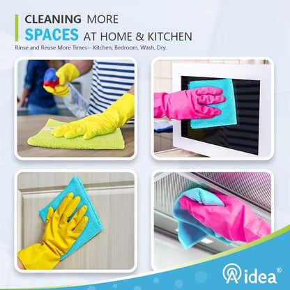 AIDEA Microfiber Cleaning Cloth-50PK, Soft Microfiber Towels for Cars, Absorbent Cleaning Rags, Lint-Free Streak-Free Wash Cloths for House, Kitchen, Window(12in.x12in)