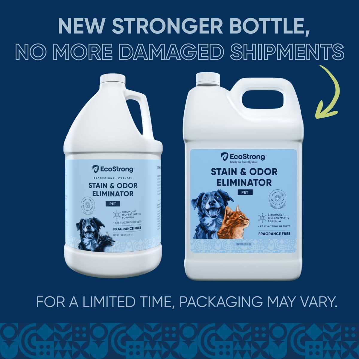 Eco Strong Pet Stain and Odor Remover - Cat Urine Enzyme Cleaner Destroyer, Urine Destroyer for Dogs, Pet Urine Enzyme Cleaner - 128 Oz