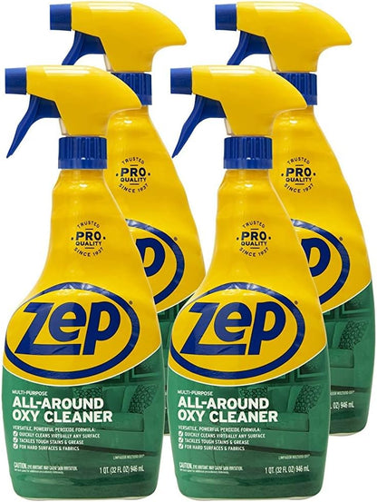 Zep Multi-Purpose All-Around Oxy Cleaner - 32 oz (Case of 12)- ZUAOCD32 - Tackle Tough Stains and Grease With A Versatile, Powerful Peroxide Formula For Hard Surfaces and Fabrics