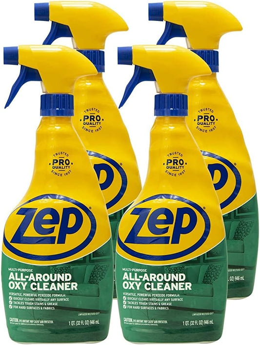 Zep Multi-Purpose All-Around Oxy Cleaner - 32 oz (Case of 12)- ZUAOCD32 - Tackle Tough Stains and Grease With A Versatile, Powerful Peroxide Formula For Hard Surfaces and Fabrics