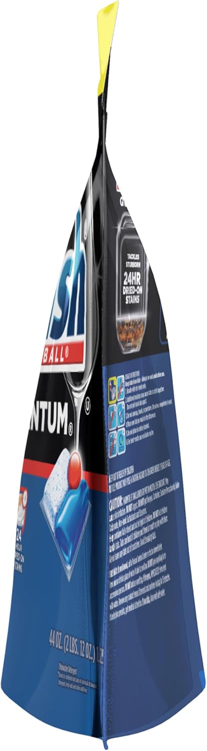Finish Quantum Dishwasher Pods, No Pre-Rinse Dishwasher Detergent Soap Removes 24HR Dried-On Stain and Grease, Leaving a Virtually Spotless Shine, 84 Count