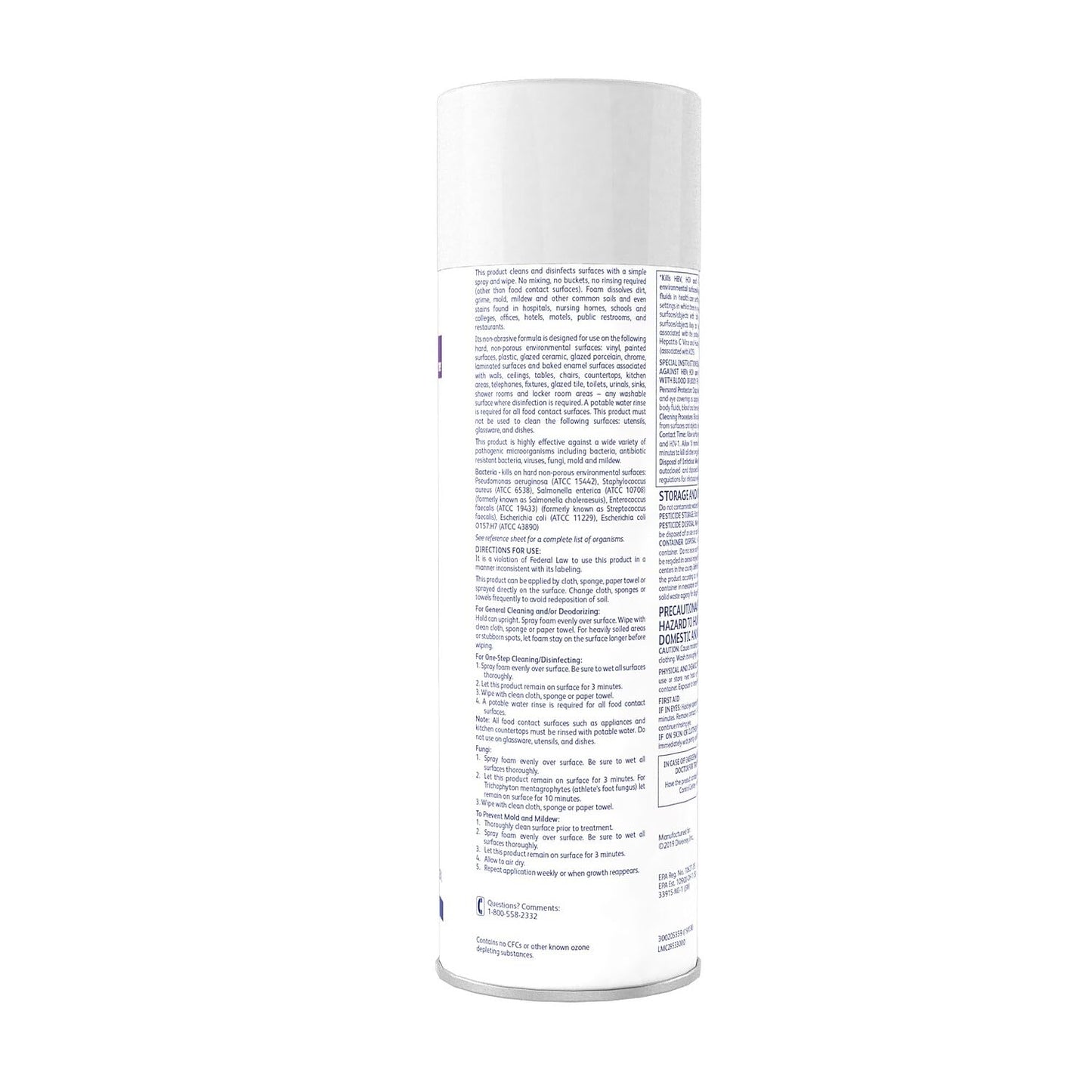 Diversey 04531 Envy Foaming Disinfectant Cleaner, EPA registered Hospital Grade Sanitizing Spray with Lavender Scent, Aerosol, 19-Ounce
