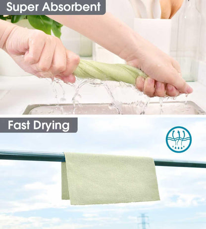 KitchLife Microfiber Cleaning Cloth Roll - Tear-Away Reusable Microfiber Paper Towels, Lint-Free, Washable, 20 Sheets for Kitchen, Car, Dishes, and Sensitive Surfaces (Pink)
